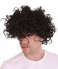 Purple Singer Wig | Black Curly Celebrity Halloween Wig