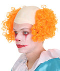 Half Bald Head Curly Men Clown Wig