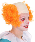 Half Bald Head Curly Men Clown Wig