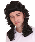 Colonial Curly Black Historical Wig