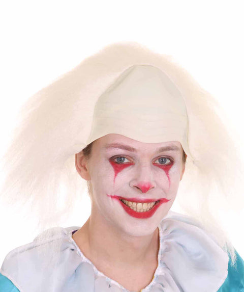 Horror Movie Scary Clown Half Bald Dark White