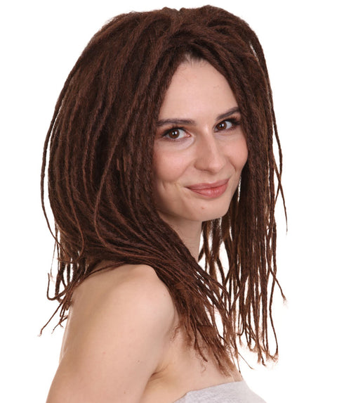 Ombre Halloween Dreadlocks Style Women's Wig | Brown Hair | Premium Breathable Capless Cap