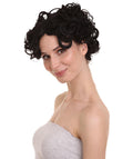 41'S betty womens black vintage wig from left side