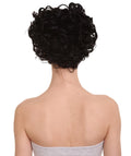41'S betty womens black vintage wig from back