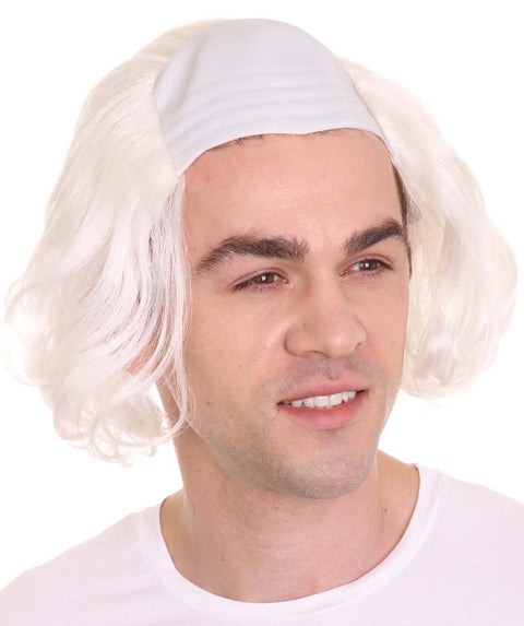 Old Fool Men Zombie Wig | White Scary Wigs