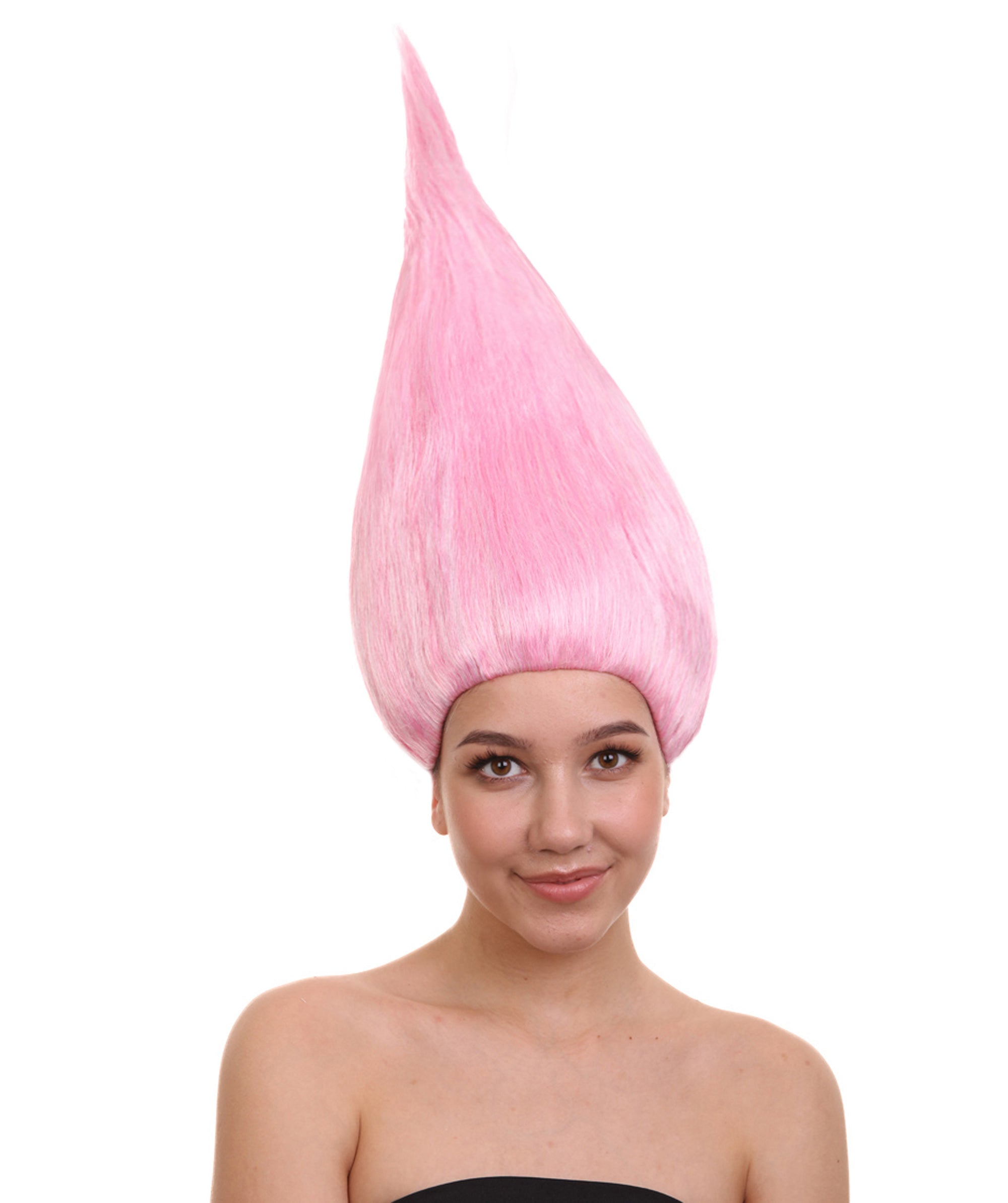 Neon Pink Tall Wig HalloweenPartyOnline