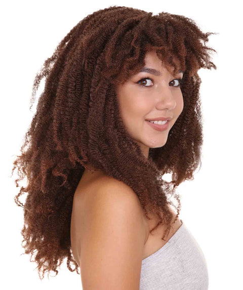 Adult Unisex Rasta Dreadlock Brown Wig | Plus Size Wig | Premium Breathable Capless Cap