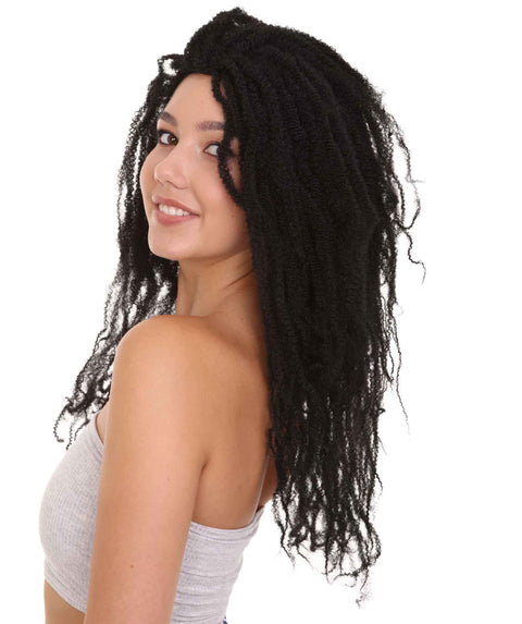 Long Dreadlocks Style Black Womens Wig | Fashion Wigs | Premium Breathable Capless Cap