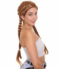Long Braided Womens Wig | Brown Wig | Premium Breathable Capless Cap