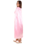 Pink V-Neck Slit Dress with Cloak