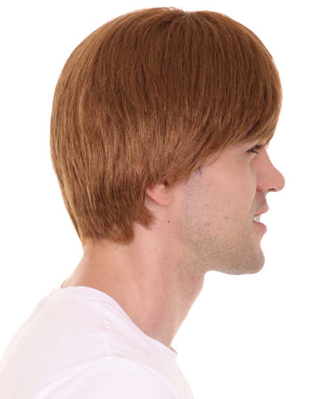 Boy Band Wig | Brown Vintage Wigs | Premium Breathable Capless Cap