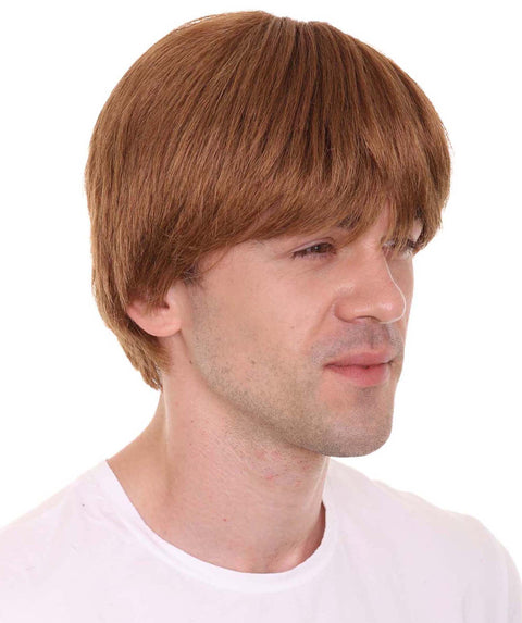 Boy Band Wig | Brown Vintage Wigs | Premium Breathable Capless Cap