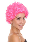 Short Curly Pink Women's Wig