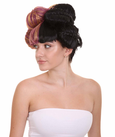 Singer Womens Wigs | Buns Style Purple Black Character Wig