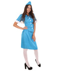 Adult Women's Flight Crew Costume | Blue Cosplay Costume