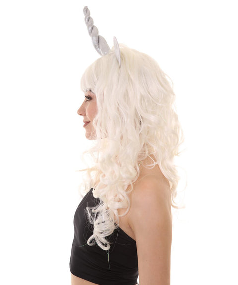 beautiful White Unicorn Wig