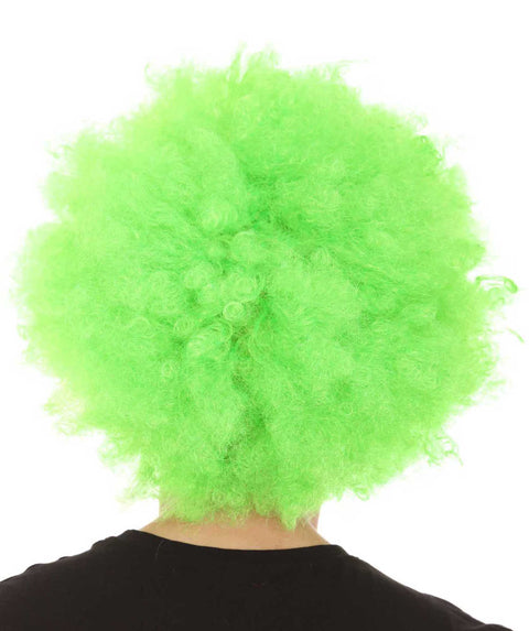 Super Afro Wig | Green Jumbo Cosplay Halloween Wig | Premium Breathable Capless Cap