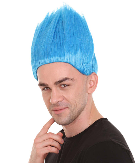 Adult Unisex Spiky Troll Wig | TV/Movie Cosplay Halloween Wig | Premium Breathable Capless Cap