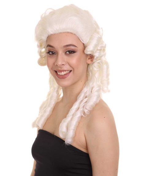 White Women's Colonial Lady  White Historical Wigs 
