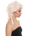 Women's Colonial Lady Curly Wigs | White Historical Cosplay Wigs | Premium Breathable Capless Cap