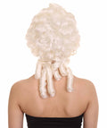 Women's Colonial Lady Curly Wigs | White Historical Cosplay Wigs | Premium Breathable Capless Cap
