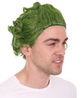 Green Mens Wig | Movie Cosplay Halloween Wig | Premium Breathable Capless Cap