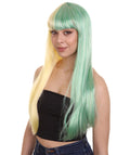 Women's Two-Tone Long Straight Wig | Multiple Color Collection | Premium Breathable Capless Cap