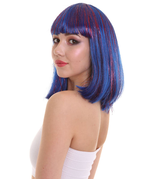  Blue Tinsel wig