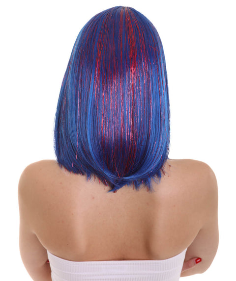  Blue Tinsel wig