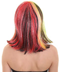 Women's Rainbow Tinsel Bob with Bangs | Rave Wig | Premium Breathable Capless Cap
