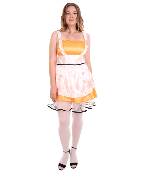 Sexy French Maid Orange Costume