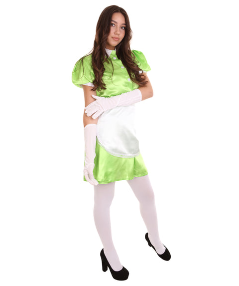 Lime Maid Uniform Costume 