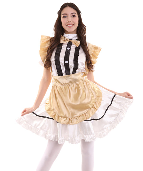 French Maid Gold Uniform Costume