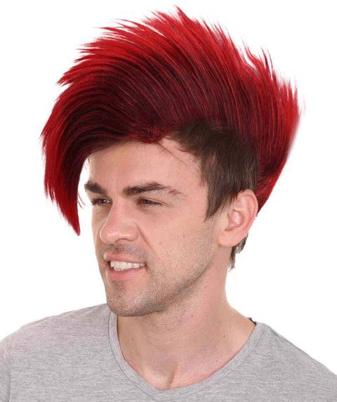 Red mohawk wig