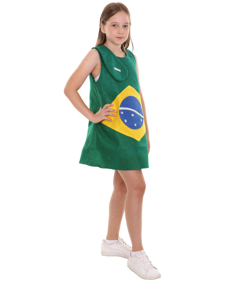Child Brazilian Flag Dress