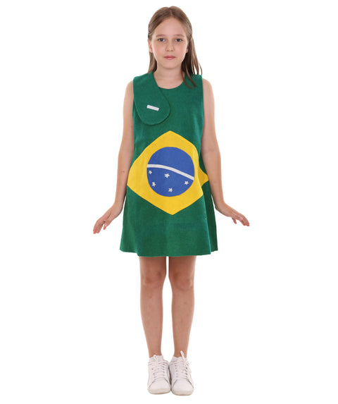 Child Brazilian Flag Dress
