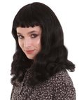 Bettie Rubble Women's Black Color Wavy Wig