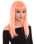 Pink Color Straight Shoulder Length Trendy Dreamcicle Wig