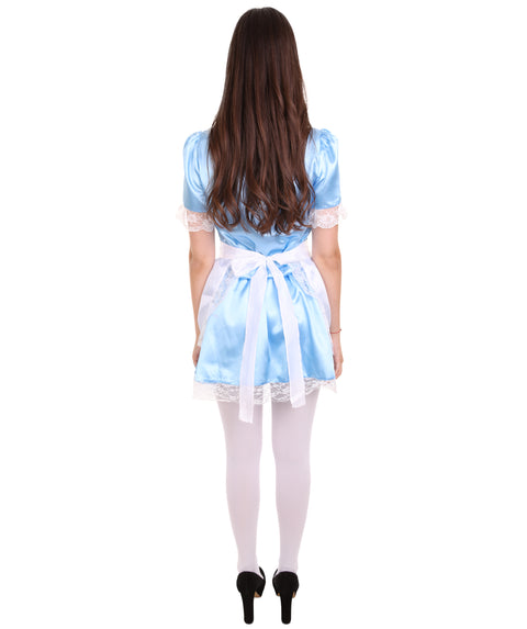 Adult Women's Traditional Maid Uniform Costume | Medium Blue Cosplay Costume