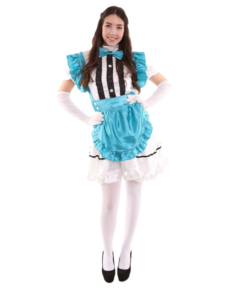 Aqua Blue French Maid Costume 