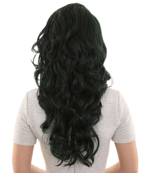 Women's Dark Green Curly Wig