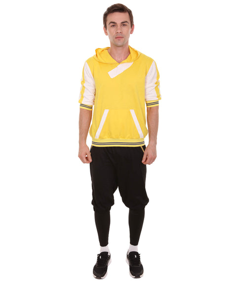 Adult Men's Team Uniform Costume | Yellow & Black Cosplay Costume
