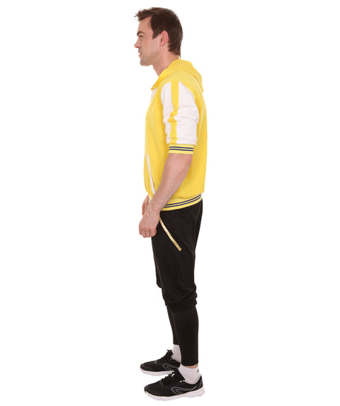 Adult Men's Team Uniform Costume | Yellow & Black Cosplay Costume