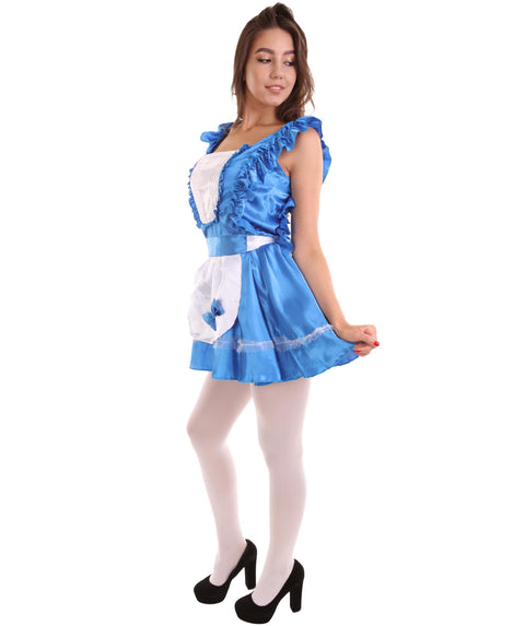 Naughty Royal Blue French Maid Costume