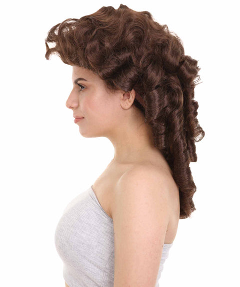 Brown Women's Colonial Lady  White Historical Wigs 