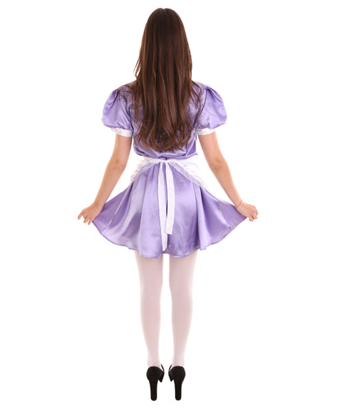 Medium Purple French Maid Costume