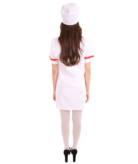 Red White Nurse Costume