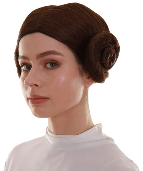 Space Princess | Women's Brown Color Trendy Space Buns Wig