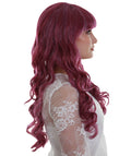 Adult Women's Red Color Curly Long Length Trendy Wig