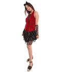 Adult Women's Wild Vamp Costume | Red & Black Halloween Costume